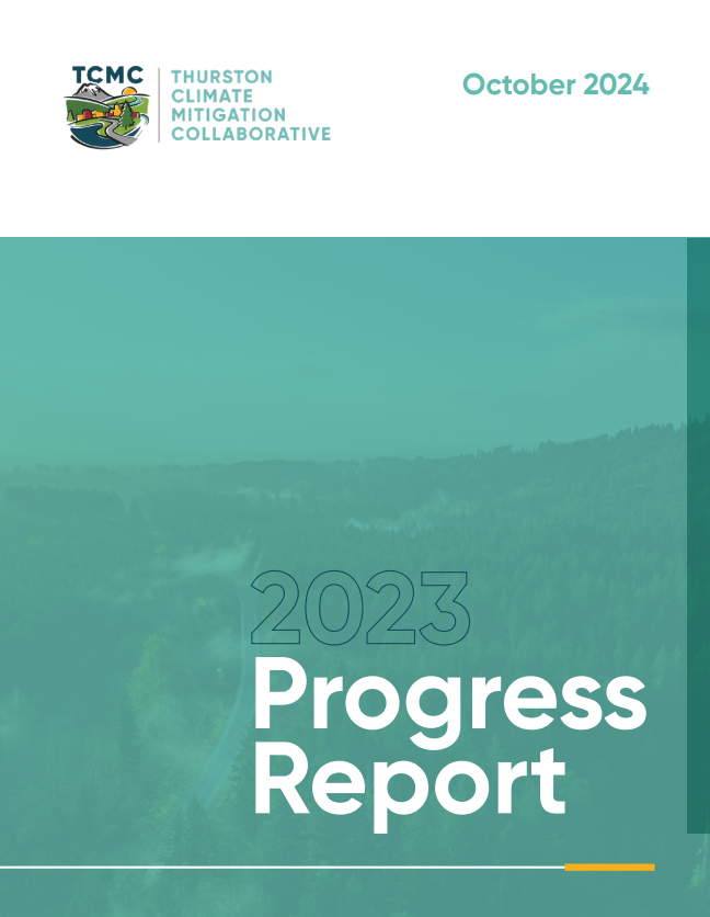 cover page of the 2023 Progress report of the Thurston Climate Mitigation Collaborative